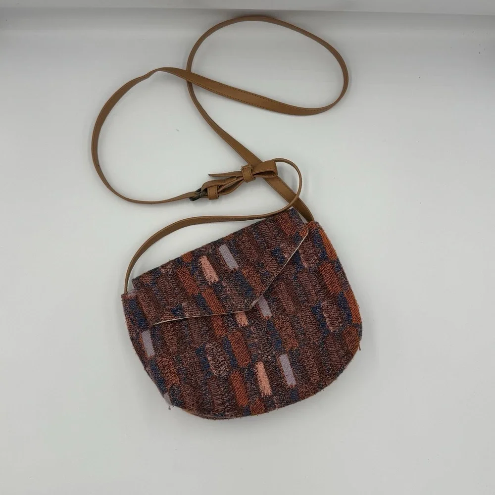 Universal Thread Multi Color Fabric Crossbody Bag with Geometric design‎